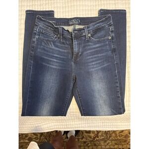 Women's Lucky Brand Brooke Legging Jean Sz 6 28 Stretch Navy Blue Brushed Pants